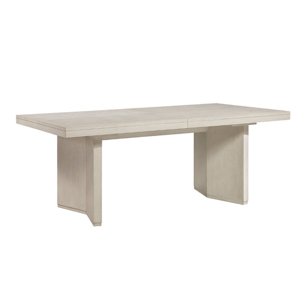 English Elm Beautiful Antique White Extendable Dining Table Seats 8 Classic Oak Veneer Wood B011S02260