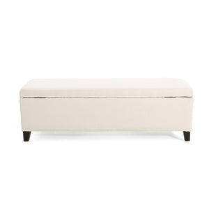 English Elm Christopher Knight Home® - GLOUSTER Storage Ottoman V2 – Tufted Contemporary Bench with Glossy Lid, Ample Hidden Storage, 51.25" L 74850.00BWHI