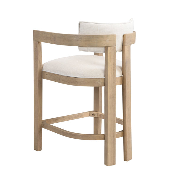 English Elm Christopher Knight Home® - 26" Contemporary Upholstered Counter Stool Set of 2 with Curved Solid Wood Back, Durable Rubberwood Frame Beige,Natural Ash N771P361764A