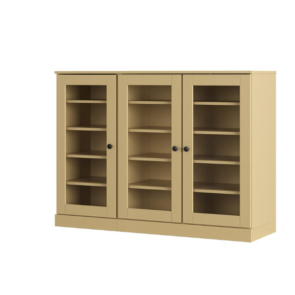 HomeRoots Yellow Solid Wood Entryway Shoe Cabinet with Organized Storage for Modern Homes 756022