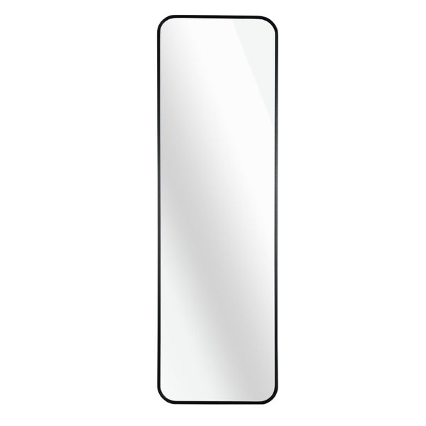 HomeRoots 47 Inch Black Aluminum Framed Full Length Mirror Wall or Door Hanging Bedroom 756089