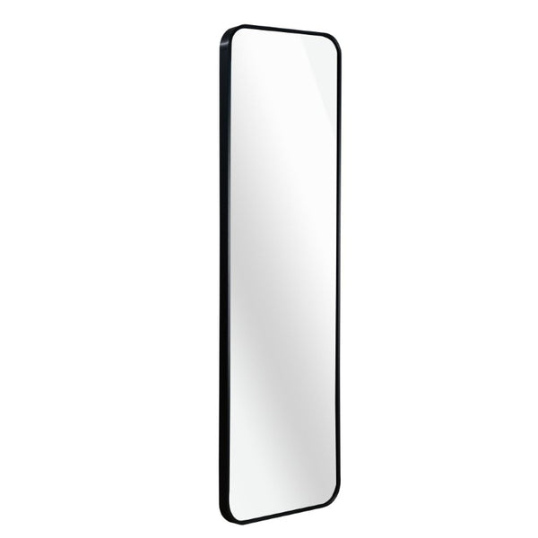 47 Inch Black Aluminum Framed Full Length Mirror Wall or Door Hanging Bedroom