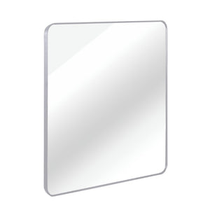 30 Inch Aluminum Square Framed Wall Vanity Mirror for Modern Bathroom Decor and Style