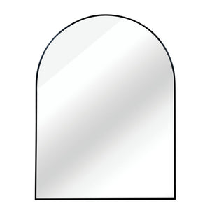 HomeRoots 36 Inch Aluminum Arch Bathroom Mirror with Sleek Matte Black Frame for Modern Vanity 756107
