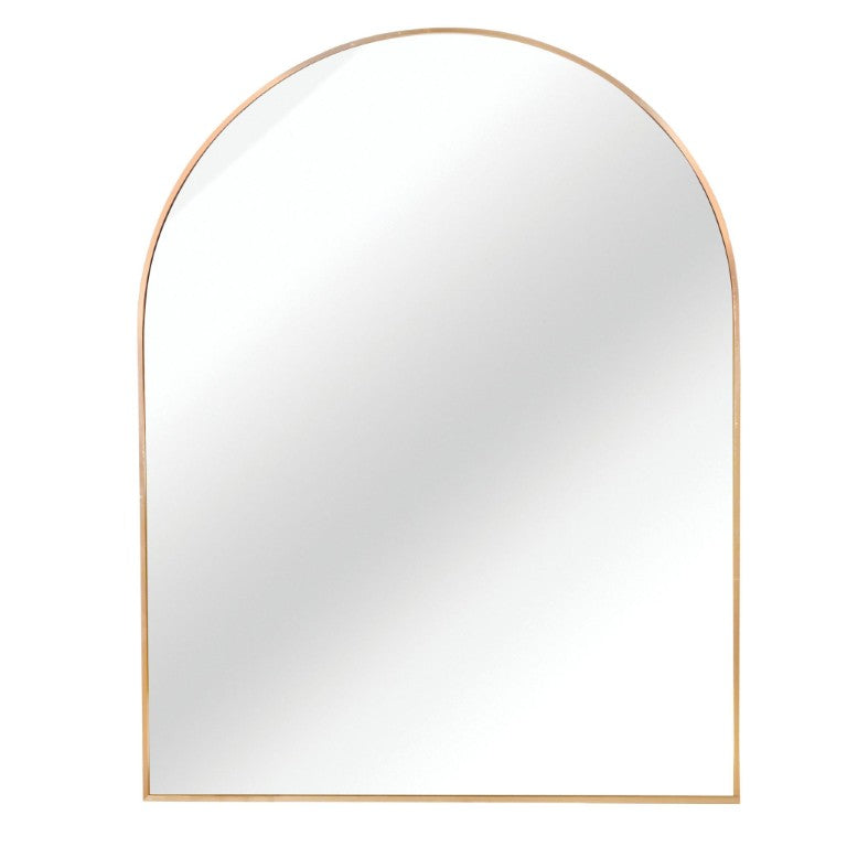 HomeRoots 36 Inch Gold Aluminum Arch Wall Mirror Elegant Vanity Accent for Bathroom Decor 756108