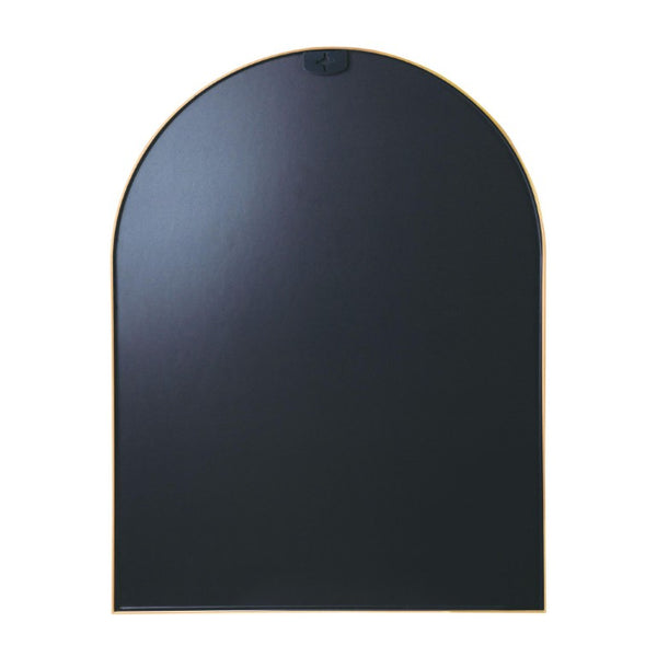 36 Inch Gold Aluminum Arch Wall Mirror Elegant Vanity Accent for Bathroom Decor