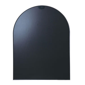36 Inch Silver Aluminum Arch Mirror Sleek Vanity Wall Accent for Modern Bathrooms