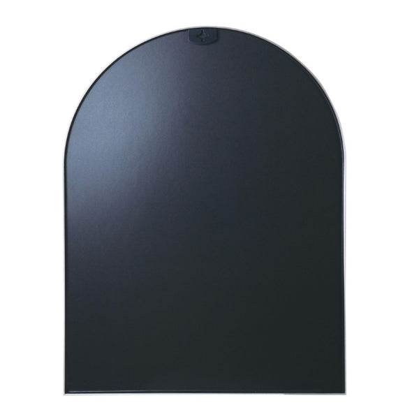 36 Inch Silver Aluminum Arch Mirror Sleek Vanity Wall Accent for Modern Bathrooms