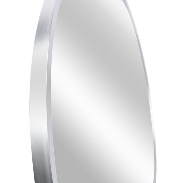 39 Inch Round Aluminum Framed Bathroom Vanity Mirror for Modern and Glam Wall Decor Accent