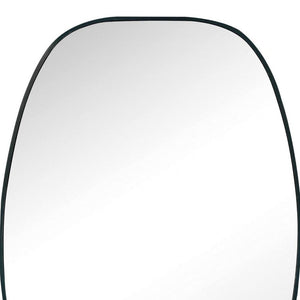 36 Inch Oval Aluminum Framed Bathroom Vanity Mirror Elegant Wall Accent for Modern Spaces