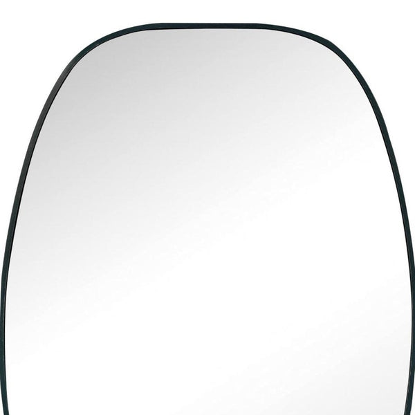 36 Inch Oval Aluminum Framed Bathroom Vanity Mirror Elegant Wall Accent for Modern Spaces