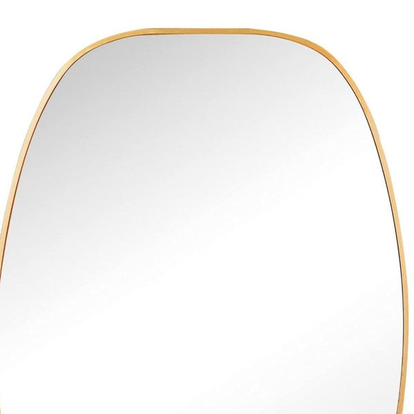 36 Inch Oval Aluminum Framed Bathroom Vanity Mirror Elegant Wall Accent for Modern Spaces