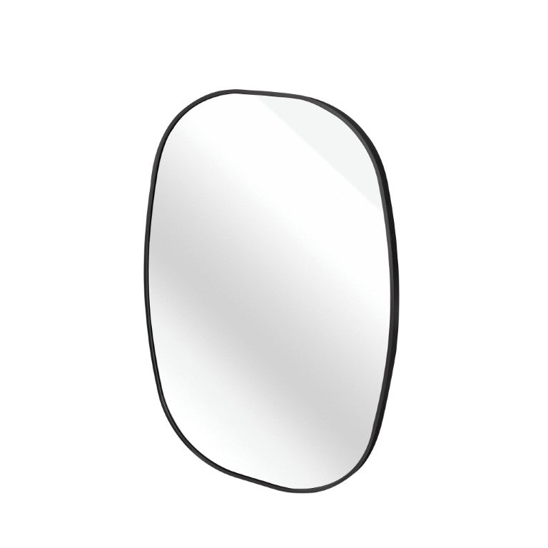 32 Inch Oval Aluminum Framed Bathroom Vanity Mirror Elegant Wall Accent for Modern Decor