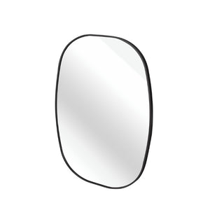 32 Inch Oval Aluminum Framed Bathroom Vanity Mirror Elegant Wall Accent for Modern Decor