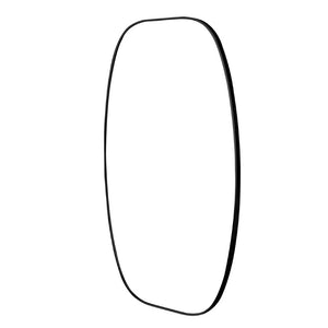 48 Inch Oval Aluminum Framed Wall Mirror Elegant Vanity Accent for Modern Bathroom Decor
