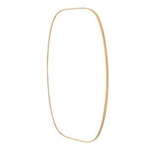 48 Inch Oval Aluminum Framed Wall Mirror Elegant Vanity Accent for Modern Bathroom Decor