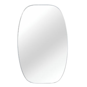 48 Inch Oval Aluminum Framed Wall Mirror Elegant Vanity Accent for Modern Bathroom Decor