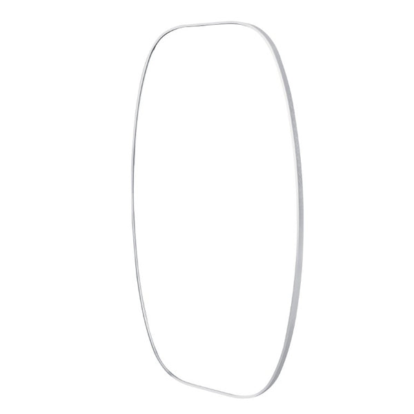 48 Inch Oval Aluminum Framed Wall Mirror Elegant Vanity Accent for Modern Bathroom Decor