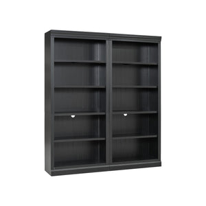 English Elm 83" 5-Tier Bookcase Suite with LED Light Strip, Adjustable Shelves, Cable Hole & 55lb Capacity, Black N751S246920B