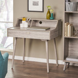 Christopher Knight Home® - Noble House - Ellison Mid Century Modern Grey Oak Finished Fiberboard Home Office Desk