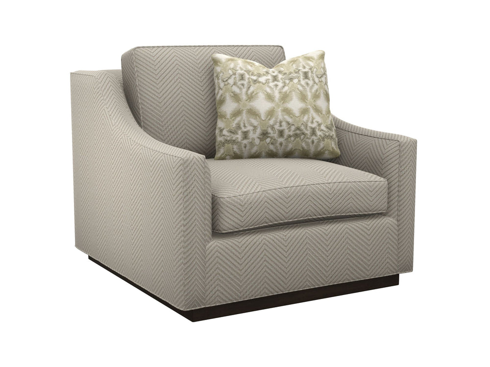 Lexington Barlett Upholstered Accent Chair with Down Cushions and Charcoal Finish for Living Rooms 7566-11-70