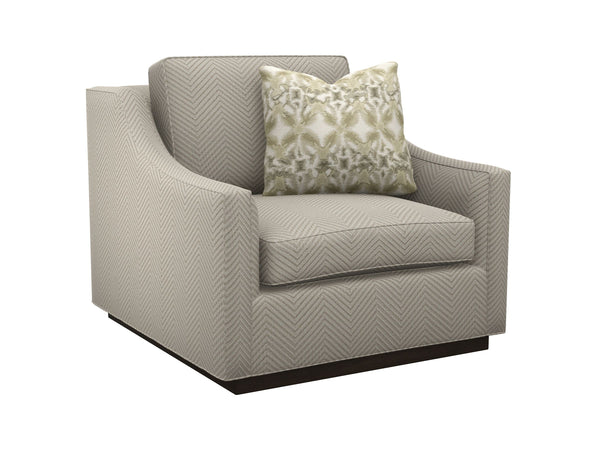 Lexington Barlett Upholstered Accent Chair with Down Cushions and Charcoal Finish for Living Rooms 7566-11-70
