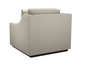 Lexington Barlett Upholstered Accent Chair with Down Cushions and Charcoal Finish for Living Rooms 7566-11-70