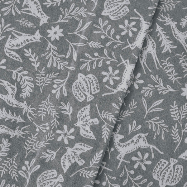 English Elm 4 Pcs Full Sheet Set - Cozy Sage Winter Fauna Flannel Bed Linens For Ultimate Comfort & Warmth B035P319682