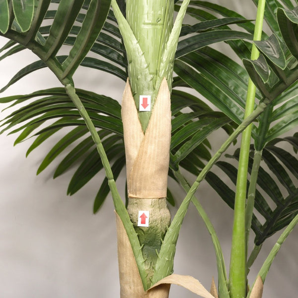 English Elm 6ft Golden Cane Faux Palm Tree Lifelike Tropical Foliage for Indoor Patio Decor W3912P387415