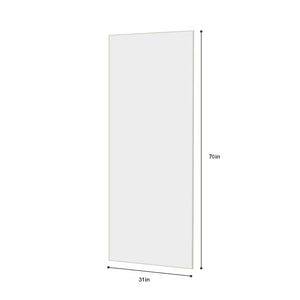 English Elm 70" Full Length Mirror Aluminum Alloy Frame Shatter Proof Wall or Leaning Bedroom White W2071P248359