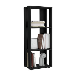 English Elm Office Library Three-Shelf Engineered Wood Organizer for Home or Office — Compact, Durable, Stylish Storage Solution Black 39.37 L x 10.63 W x 2.76 H B097P296828
