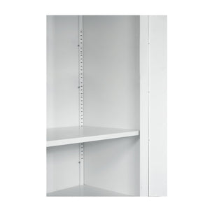 English Elm 60" Tall Metal Wardrobe Cabinet with Drawer & Adjustable Shelf, Steel 2-Door Closet for Small Spaces W3387P351621