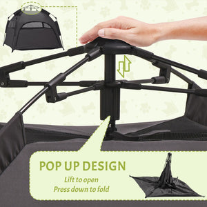 English Elm Dog Pop-up Shade Tent with Oxford Fabric Ventilation Windows and Ground Pegs Carry Bag T3971P407049