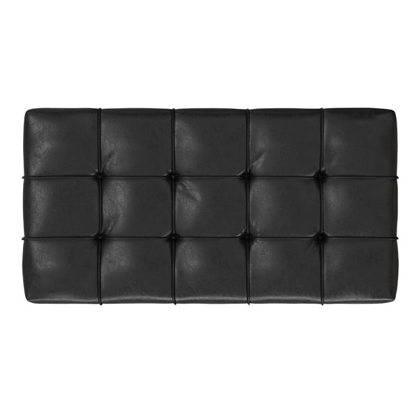 English Elm Sienna Tufted Vegan Leather Storage Ottoman Bench with Lift Top and Vintage Appeal B136P252707