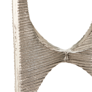 Micha Marble Accent Table - Exquisite Antique Nickel Finish with Unique Textured Design & Character