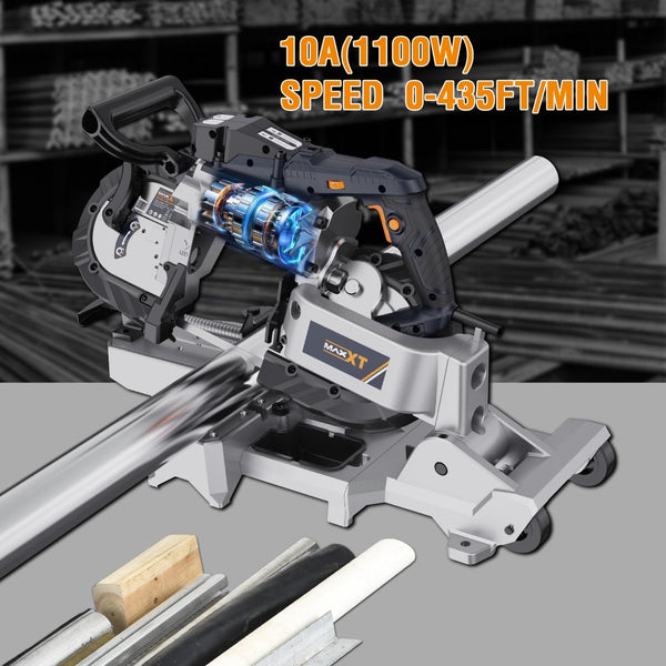 English Elm Band Saw Portable 10 Amp Variable Speed Aluminum Base with Led Light for Metal Wood T3177P305060