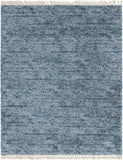 Unique Loom Hygge Shag Misty Machine Made Abstract Rug Blue, Light Blue 8' 0" x 10' 0"