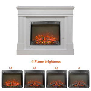English Elm 44" Electric Fireplace Mantel with 3d Flame Led Insert for Living or Bedroom W1769P356642