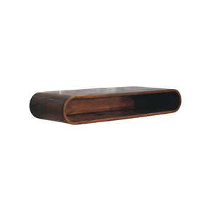 36 Inch Solid Wood Wall Mounted Console with Open Shelf Entryway Floating Table