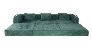English Elm Compression Sofa - Versatile Chenille Convertible Floor Bed, No Assembly, Perfect For Small Spaces! W3723S00017