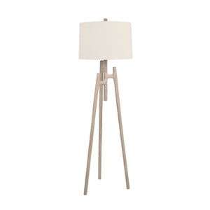 Crestview Collection 63"H Rustic Triple Legs Floor Lamp With Oatmeal Drum Shade – Stylish Lighting For Any Room   Cvavp2078