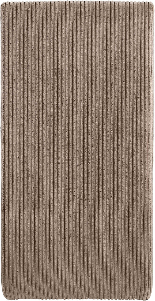 Meridian Furniture Benson Art Deco Corduroy Microsuede Upholstered Dining Chair with High Back Iron Frame Support Brown 757Brown-C