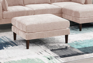 English Elm Beautiful Blush Ottoman Morgan Suede-Look Upholstered Pouf with Plush Cushion and Wood Legs for Living Room Pink 33 L x 27 W x 11 H B011P281449