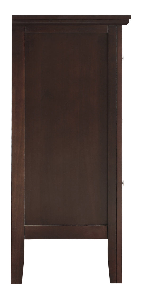 English Elm Primo Parker Chest with French Dovetail Drawers and Padded Headboards for Stylish Bedroom Storage Espresso 40 L x 62 W x 19 H B078112143