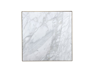 Sunpan Evert Modern Marble End Table with Antique Brass Frame - Unique Italian Design for Stylish Living