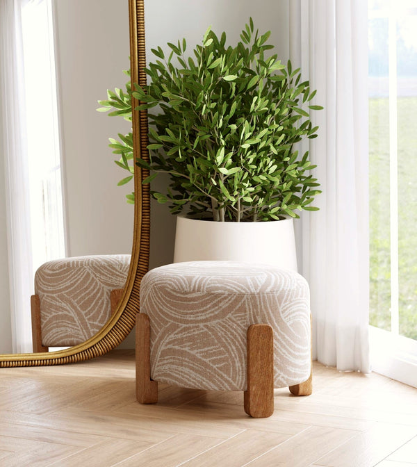 Basset Mirror Willow Cozy Embrace Chair – Plush Comfort With Natural Mango Finish And Khaki Swirl Fabric Elegance Brown Mango,Fabric 7583-lr-101