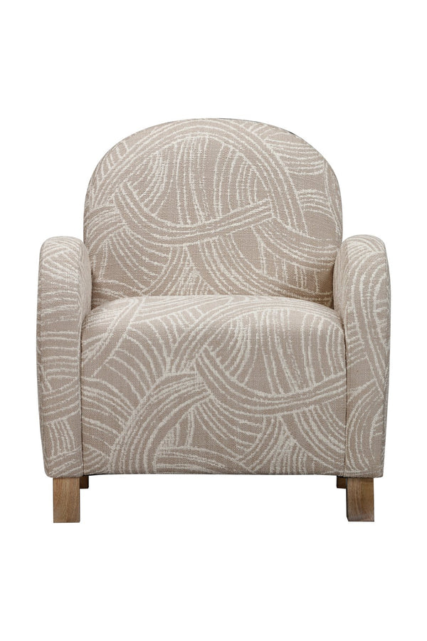 Basset Mirror Willow Cozy Embrace Chair – Plush Comfort With Natural Mango Finish And Khaki Swirl Fabric Elegance Brown Mango,Fabric 7583-lr-805