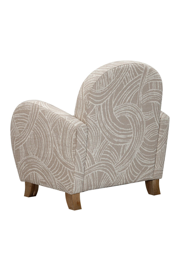 Basset Mirror Willow Cozy Embrace Chair – Plush Comfort With Natural Mango Finish And Khaki Swirl Fabric Elegance Brown Mango,Fabric 7583-lr-805
