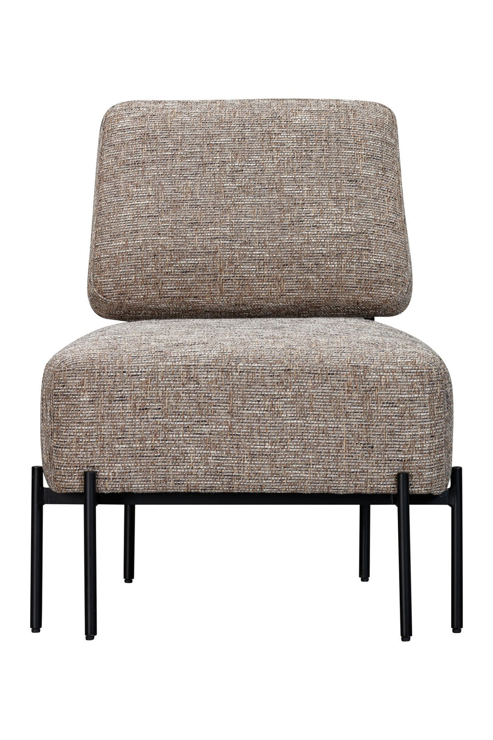 Basset Mirror Pennington Accent Chair - Modern Design With Plush Walnut Fabric And Matte Black Iron Frame Black Iron,Foam,Polyester 7584-lr-805