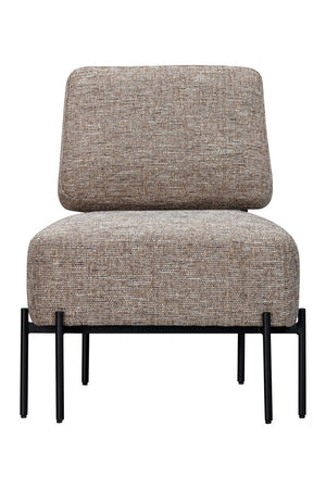 Basset Mirror Pennington Accent Chair - Modern Design With Plush Walnut Fabric And Matte Black Iron Frame Black Iron,Foam,Polyester 7584-lr-805